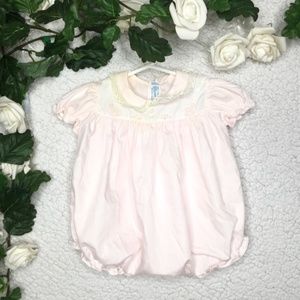 Feltman Bros Vintage Hand Embroidery Bubble Romper